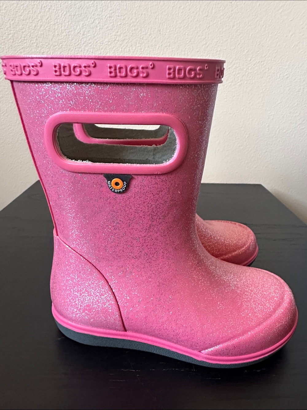 Bogs Pink Glitter Waterproof Rain Boots - Picture 7 of 10